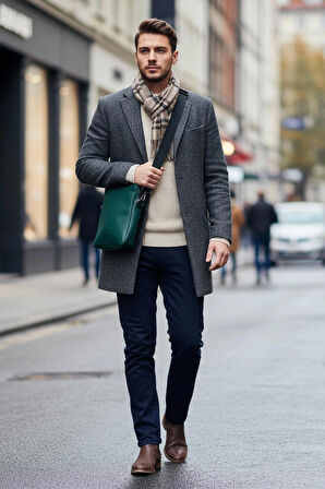 Olive (Zeytin Yeşili) Glow Elegant Omuz Çantası