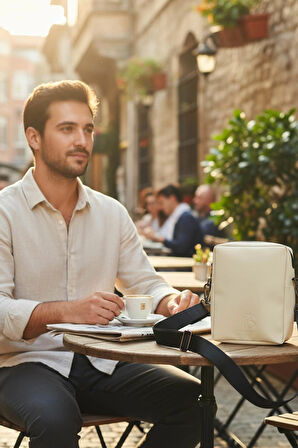 Sand (Kum Beji) Glow Elegant Omuz Çantası