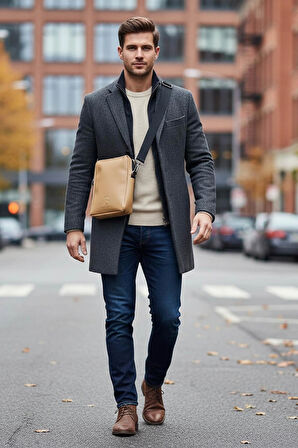 Camel (Devetüyü) Glow Elegant Omuz Çantası