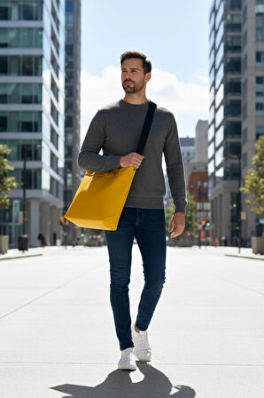 Mustard (Hardal) Loop Tote Bag Çanta