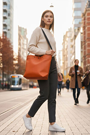 Tangerine (Mandalina) Loop Tote Bag Çanta