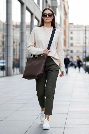 Mocha(Kahve) Loop Tote Bag Çanta