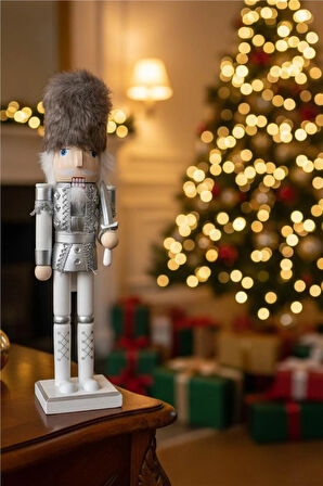 Kürklü Gümüş Kurşun Asker – 40 cm