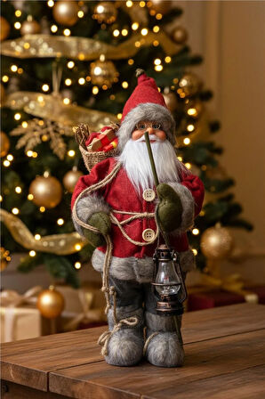 Kırmızı Pelerinli Noel Baba – 30 cm