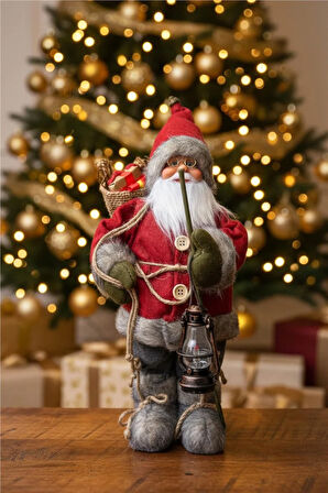 Kırmızı Pelerinli Noel Baba – 30 cm