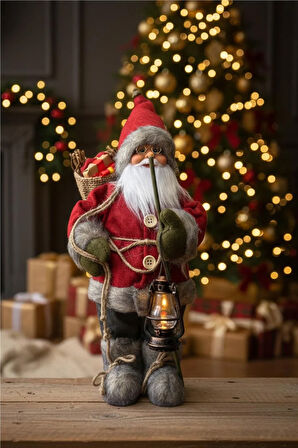 Kırmızı Pelerinli Noel Baba – 30 cm