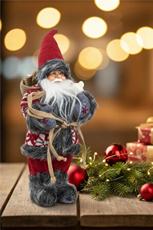 Kırmızı Şapkalı Noel Baba – 30 cm