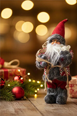 Kırmızı Şapkalı Noel Baba – 30 cm