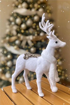 Beyaz Geyik Figürü – 35 cm