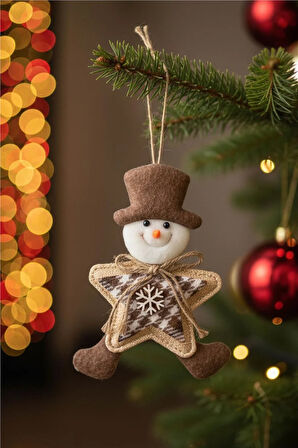 Yılbaşı Ağaç Süsleri Koleksiyonu- Kardan Adam Şapkalı Ağaç Süsü