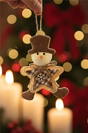 Yılbaşı Ağaç Süsleri Koleksiyonu- Kardan Adam Şapkalı Ağaç Süsü