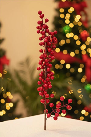 Yılbaşı Ağaç Süsleri Koleksiyonu-Kırmızı Kokina Ağaç Süsü