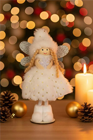 Yılbaşı Ağaç Süsü – Işıltılı Melek Figürü