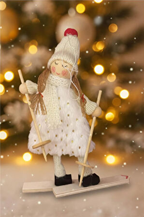 Yılbaşı Ağaç Süsü – Kayaklı Noel Figürü