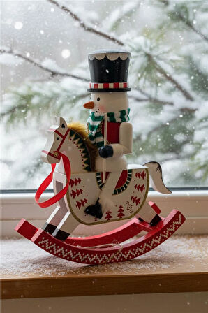 Atlı Kardan Adam Figürü