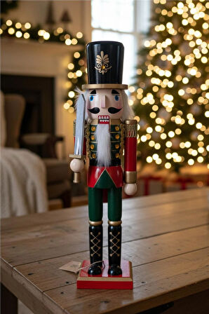 Yeşil ve Kırmızı Detaylı Kurşun Asker – 38 cm