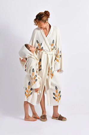 Golden Wheat Anne Çocuk Kimono Set 