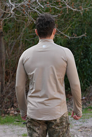 Uzun Kollu Taktik Operasyon Tişörtü Kum