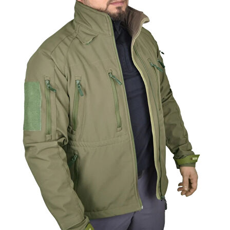 Wolftrap Tactical 11 Cepli Softshell Soğuk Geçirmez Mont Haki