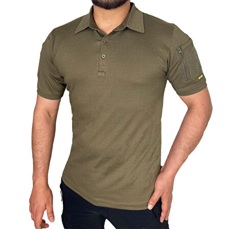 Wolftrap Polo Yaka 2 Cepli Kısa Kollu Taktik T-Shirt Haki