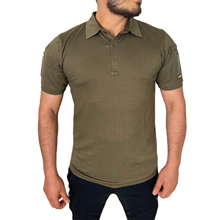 Wolftrap Polo Yaka 2 Cepli Kısa Kollu Taktik T-Shirt Haki