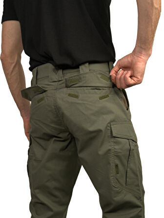8 Cepli Taktik Pantolon Haki, Likralı Koruma Pantolonu