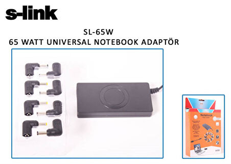 S-LINK SL-65W 8IN1 UNIVERSAL NOTEBOOK POWER ADAPTER