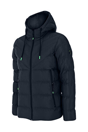 SİVAİST YENİ SEZON ERKEK LACİVERT SU VE RÜZGAR GEÇİRMEZ KAPÜŞONLU KALIN İÇİ KÜRKLÜ ŞİŞME KABAN&MONT