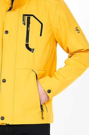 YENİ SEZON ERKEK SARI SOFTSHELL KAPÜŞONLU İÇ CEPLİ SU VE RÜZGAR GEÇİRMEZ MEVSİMLİK&YAZLIK MONT
