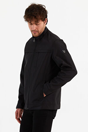 Yeni Sezon Erkek Siyah İki İç Cepli Su Ve Rüzgar Geçirmez Mevsimlik&Yazlık Mont