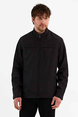 Yeni Sezon Erkek Siyah İki İç Cepli Su Ve Rüzgar Geçirmez Mevsimlik&Yazlık Mont