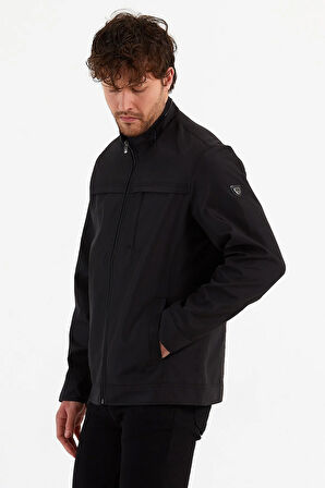 Yeni Sezon Erkek Siyah İki İç Cepli Su Ve Rüzgar Geçirmez Mevsimlik&Yazlık Mont