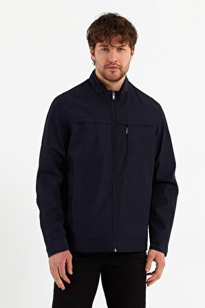 Yeni Sezon Erkek Lacivert İki İç Cepli Su Ve Rüzgar Geçirmez Mevsimlik&Yazlık Mont