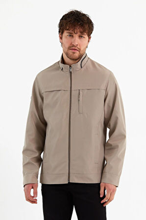 Yeni Sezon Erkek Krem İki İç Cepli Su Ve Rüzgar Geçirmez Mevsimlik&Yazlık Mont