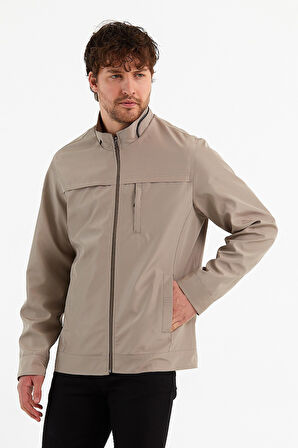 Yeni Sezon Erkek Krem İki İç Cepli Su Ve Rüzgar Geçirmez Mevsimlik&Yazlık Mont