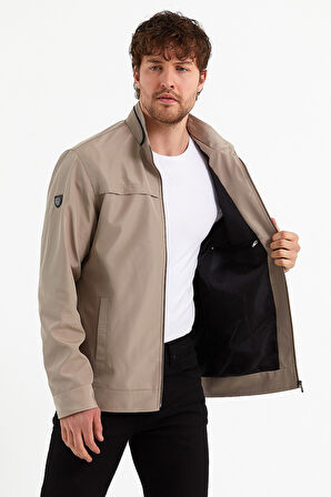 Yeni Sezon Erkek Krem İki İç Cepli Su Ve Rüzgar Geçirmez Mevsimlik&Yazlık Mont