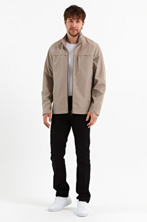 Yeni Sezon Erkek Krem İki İç Cepli Su Ve Rüzgar Geçirmez Mevsimlik&Yazlık Mont