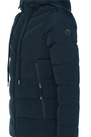 SİVAİST LACİVERT KIZ ÇOCUK SU VE RÜZGAR GEÇİRMEZ İÇİ KALIN KÜRKLÜ YIKANILABİLİR MONT & KABAN