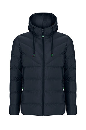 SİVAİST YENİ SEZON ERKEK LACİVERT SU VE RÜZGAR GEÇİRMEZ KAPÜŞONLU KALIN İÇİ KÜRKLÜ ŞİŞME KABAN&MONT