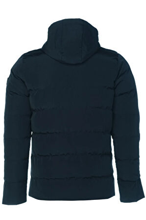 SİVAİST ERKEK LACİVERT SU VE RÜZGAR GEÇİRMEZ KAPÜŞONLU KALIN ŞİŞME MİGROGELLİ KABAN & MONT