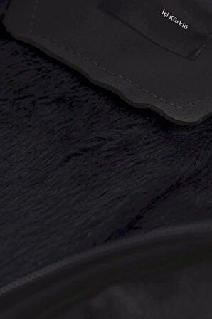 Siyah Erkek %100 Su Geçirmez İçi Polarlı İç Çepli Çıkartılabilir Kapüşonlu Softshell Mont&Kaban 