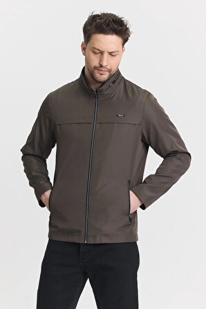 Yeşil Erkek Pamuk Polyester Karışımlı Su Ve Rüzgar Geçirmez Mevsimlik&Yazlık Mont