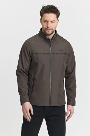 Yeşil Erkek Pamuk Polyester Karışımlı Su Ve Rüzgar Geçirmez Mevsimlik&Yazlık Mont