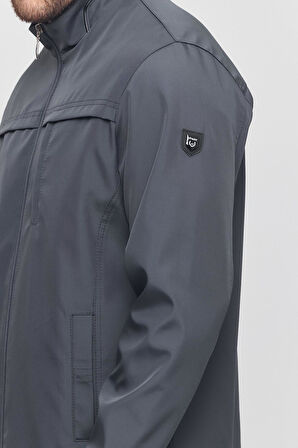 Yeni Sezon Erkek Antrasit İki İç Cepli Su Ve Rüzgar Geçirmez Mevsimlik&Yazlık Mont