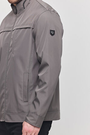 Yeni Sezon Erkek Açık Gri İki İç Cepli Su Ve Rüzgar Geçirmez Mevsimlik&Yazlık Mont