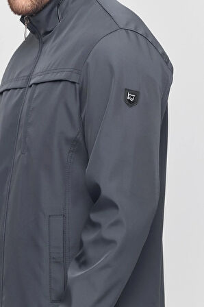 Yeni Sezon Erkek Antrasit İki İç Cepli Su Ve Rüzgar Geçirmez Mevsimlik&Yazlık Mont