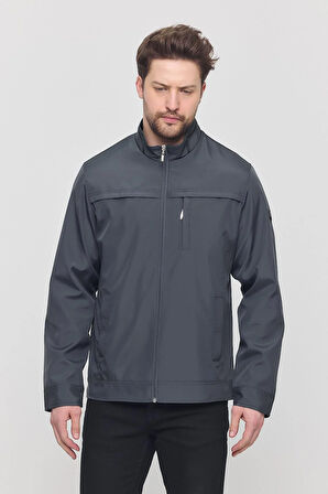 Yeni Sezon Erkek Antrasit İki İç Cepli Su Ve Rüzgar Geçirmez Mevsimlik&Yazlık Mont