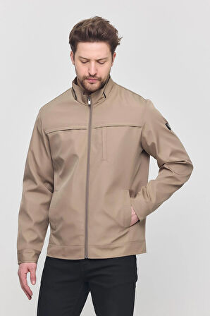 Yeni Sezon Erkek Bej İki İç Cepli Su Ve Rüzgar Geçirmez Mevsimlik&Yazlık Mont