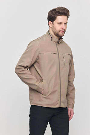 Yeni Sezon Erkek Bej İki İç Cepli Su Ve Rüzgar Geçirmez Mevsimlik&Yazlık Mont