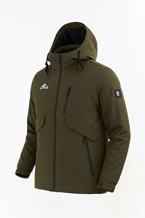Erkek Yeşil Outdoor Su İtici Kapüşonlu Kaban – Rüzgar Geçirmez, Hafif ve Dayanıklı